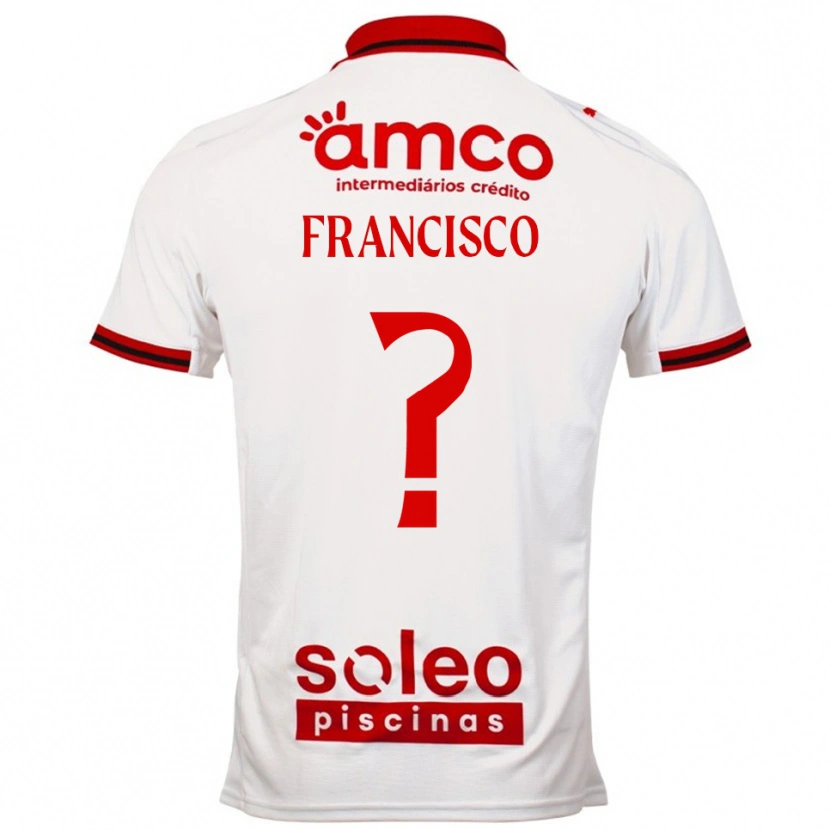 Danxen Kinder Martim Francisco #0 Weiß Rot Auswärtstrikot Trikot 2025/26 T-Shirt