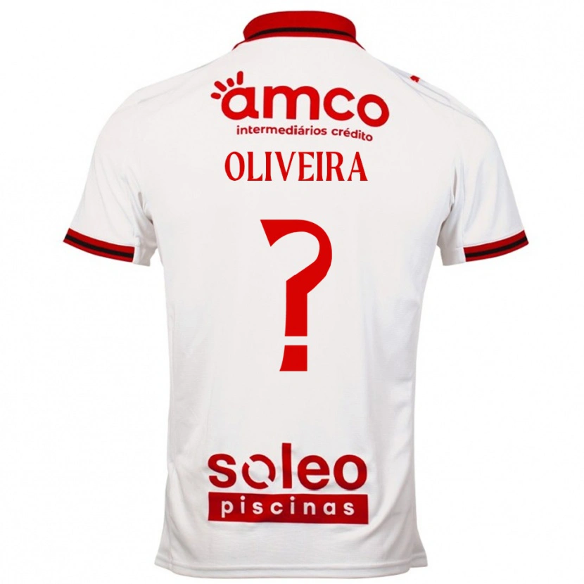 Danxen Kinder Leandro Oliveira #0 Weiß Rot Auswärtstrikot Trikot 2025/26 T-Shirt