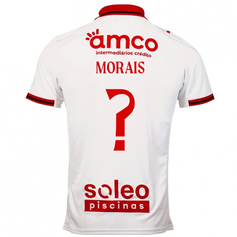 Danxen Kinder Joao Morais #0 Weiß Rot Auswärtstrikot Trikot 2025/26 T-Shirt