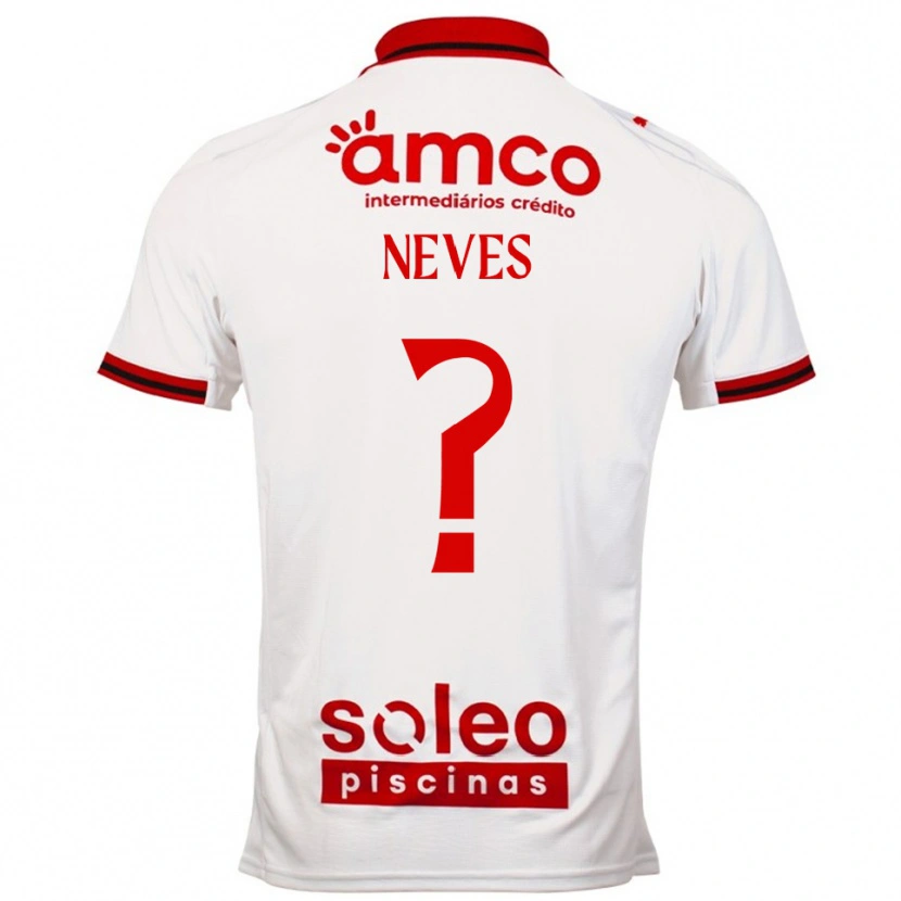 Danxen Kinder Bernardo Neves #0 Weiß Rot Auswärtstrikot Trikot 2025/26 T-Shirt