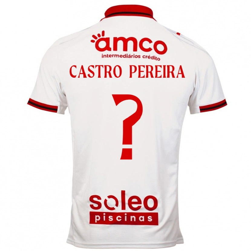 Danxen Kinder Rodrigo Castro Pereira #0 Weiß Rot Auswärtstrikot Trikot 2025/26 T-Shirt