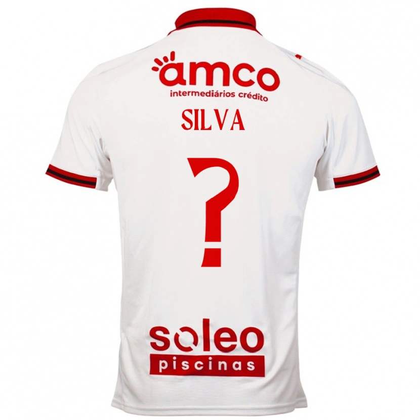 Danxen Kinder Santiago Silva #0 Weiß Rot Auswärtstrikot Trikot 2025/26 T-Shirt