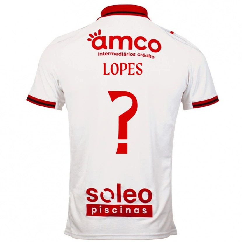 Danxen Kinder Ivo Lopes #0 Weiß Rot Auswärtstrikot Trikot 2025/26 T-Shirt
