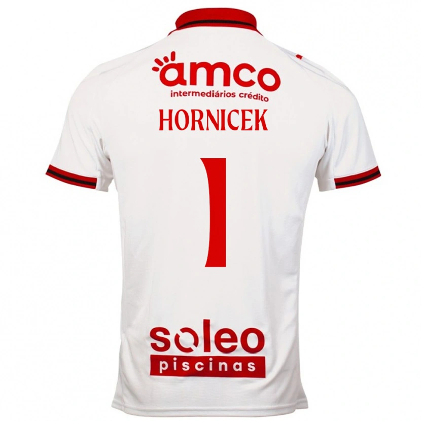 Danxen Kinder Lukas Hornicek #1 Weiß Rot Auswärtstrikot Trikot 2025/26 T-Shirt