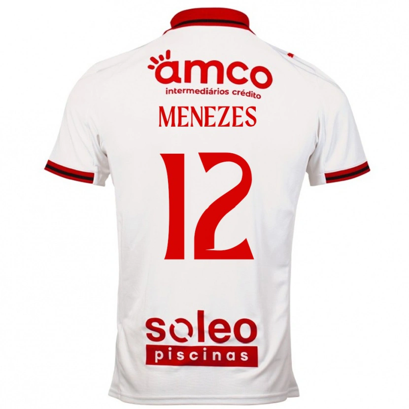 Danxen Kinder Gabriel Menezes #12 Weiß Rot Auswärtstrikot Trikot 2025/26 T-Shirt