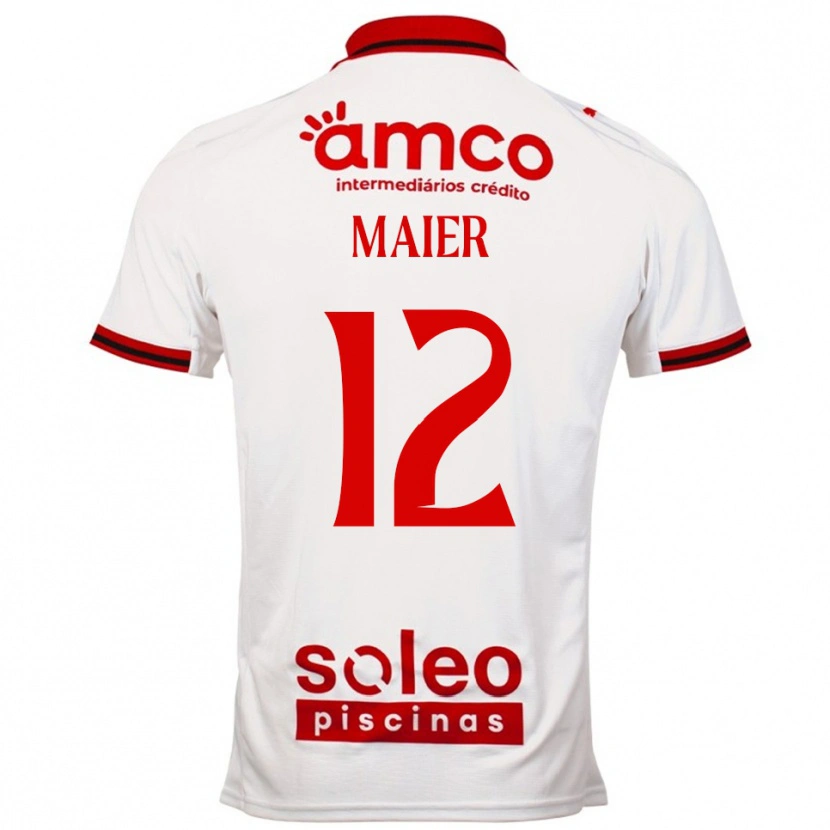 Danxen Kinder Merse Maier #12 Weiß Rot Auswärtstrikot Trikot 2025/26 T-Shirt