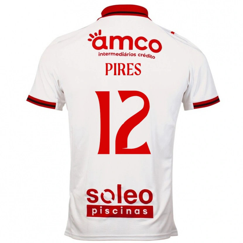 Danxen Kinder Hugo Pires #12 Weiß Rot Auswärtstrikot Trikot 2025/26 T-Shirt