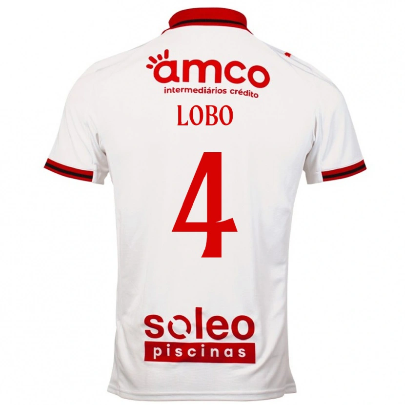 Danxen Kinder Diogo Lobo #4 Weiß Rot Auswärtstrikot Trikot 2025/26 T-Shirt