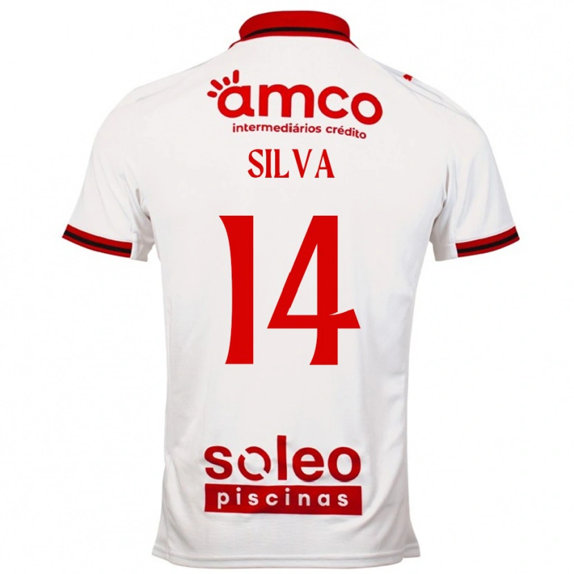 Danxen Kinder Dolores Silva #14 Weiß Rot Auswärtstrikot Trikot 2025/26 T-Shirt