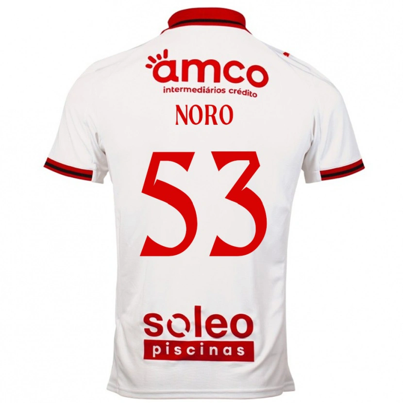 Danxen Kinder Jonatás Noro #53 Weiß Rot Auswärtstrikot Trikot 2025/26 T-Shirt