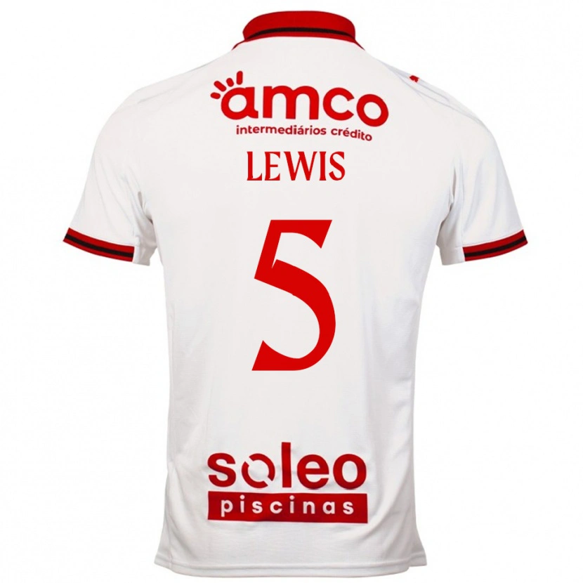Danxen Kinder Leah Lewis #5 Weiß Rot Auswärtstrikot Trikot 2025/26 T-Shirt