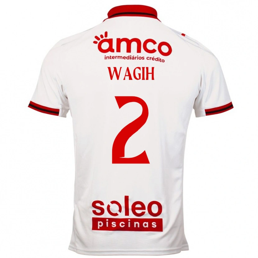 Danxen Kinder Youssef Wagih #2 Weiß Rot Auswärtstrikot Trikot 2025/26 T-Shirt