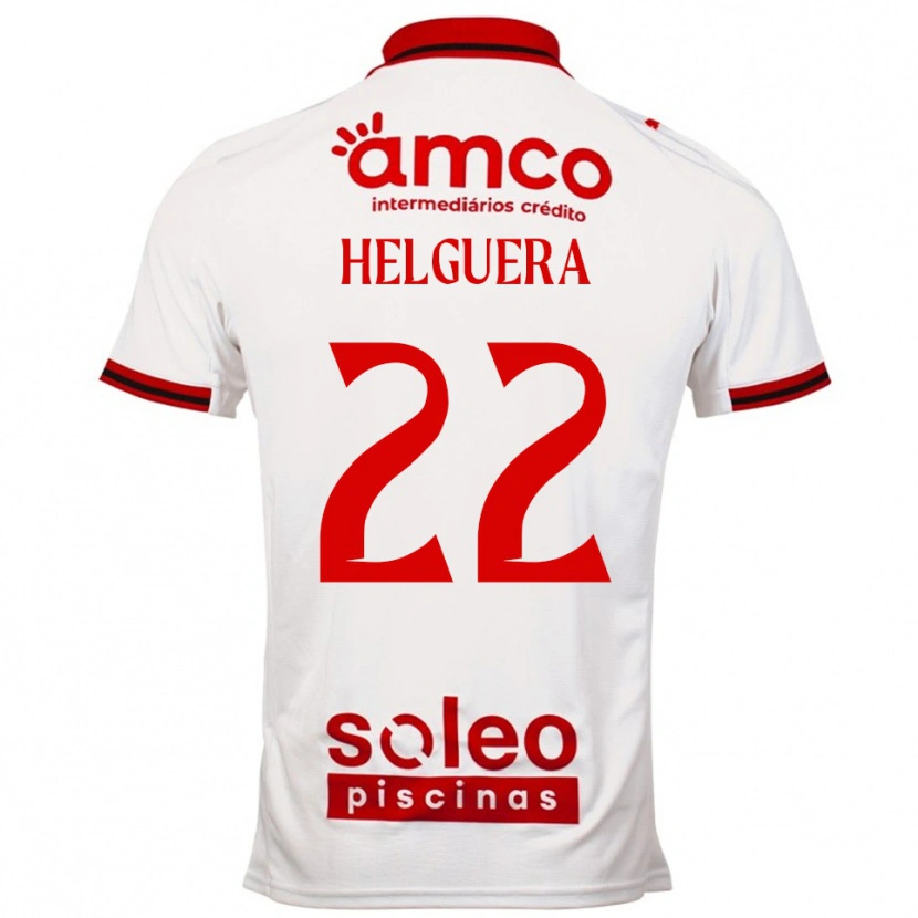 Danxen Kinder Thiago Helguera #22 Weiß Rot Auswärtstrikot Trikot 2025/26 T-Shirt