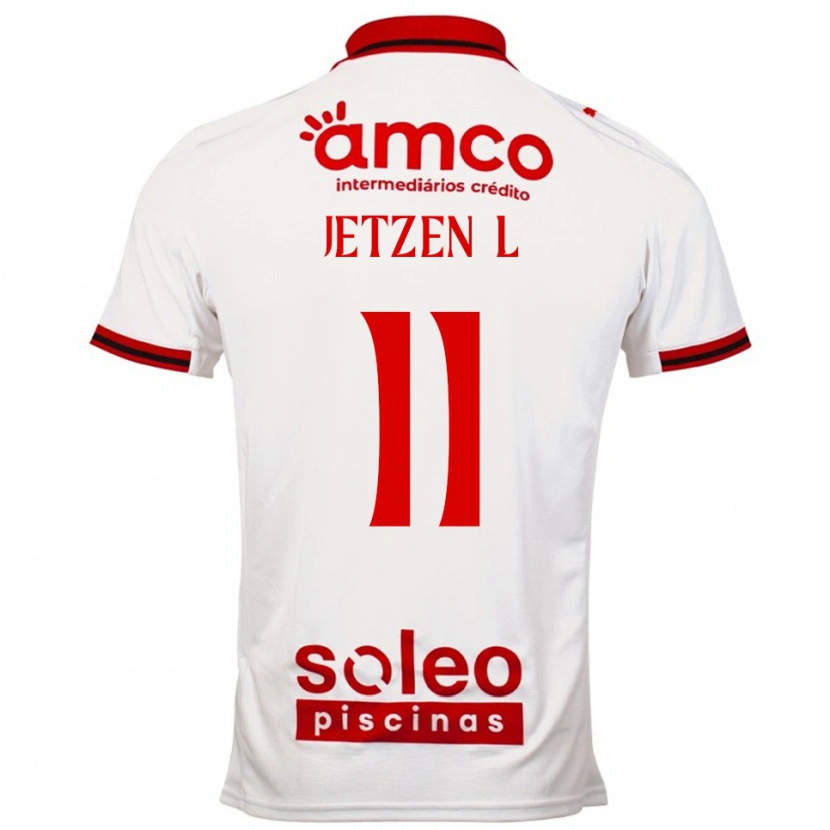 Danxen Kinder Jetzen Lopez #11 Weiß Rot Auswärtstrikot Trikot 2025/26 T-Shirt