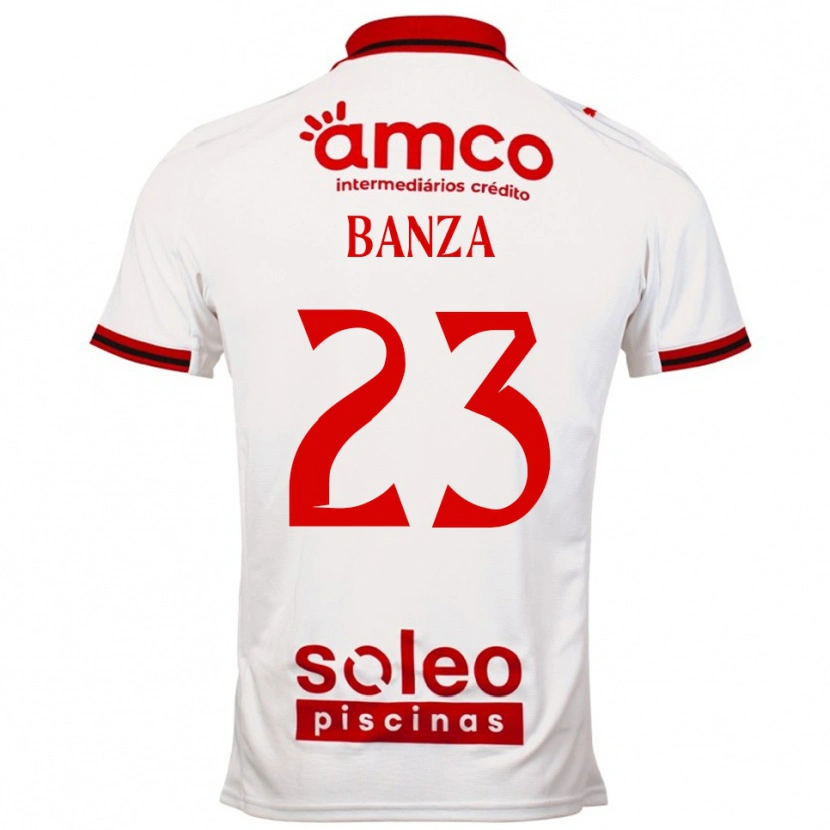 Danxen Kinder Simon Banza #23 Weiß Rot Auswärtstrikot Trikot 2025/26 T-Shirt