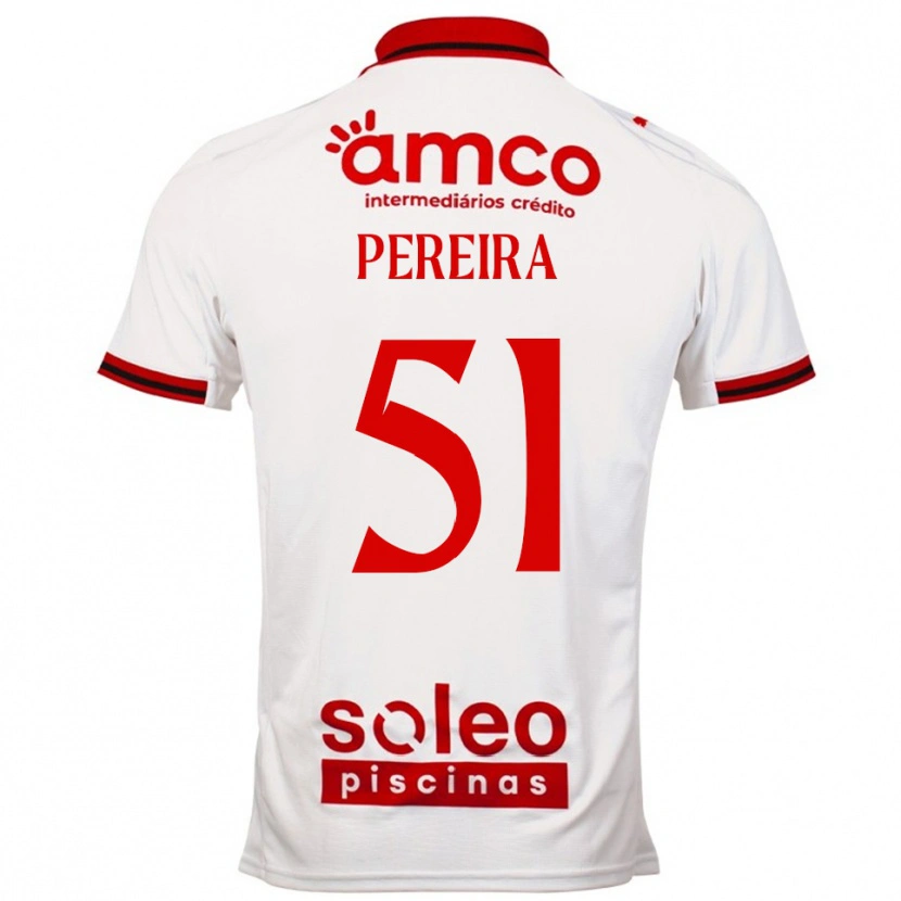 Danxen Kinder Evy Pereira #51 Weiß Rot Auswärtstrikot Trikot 2025/26 T-Shirt