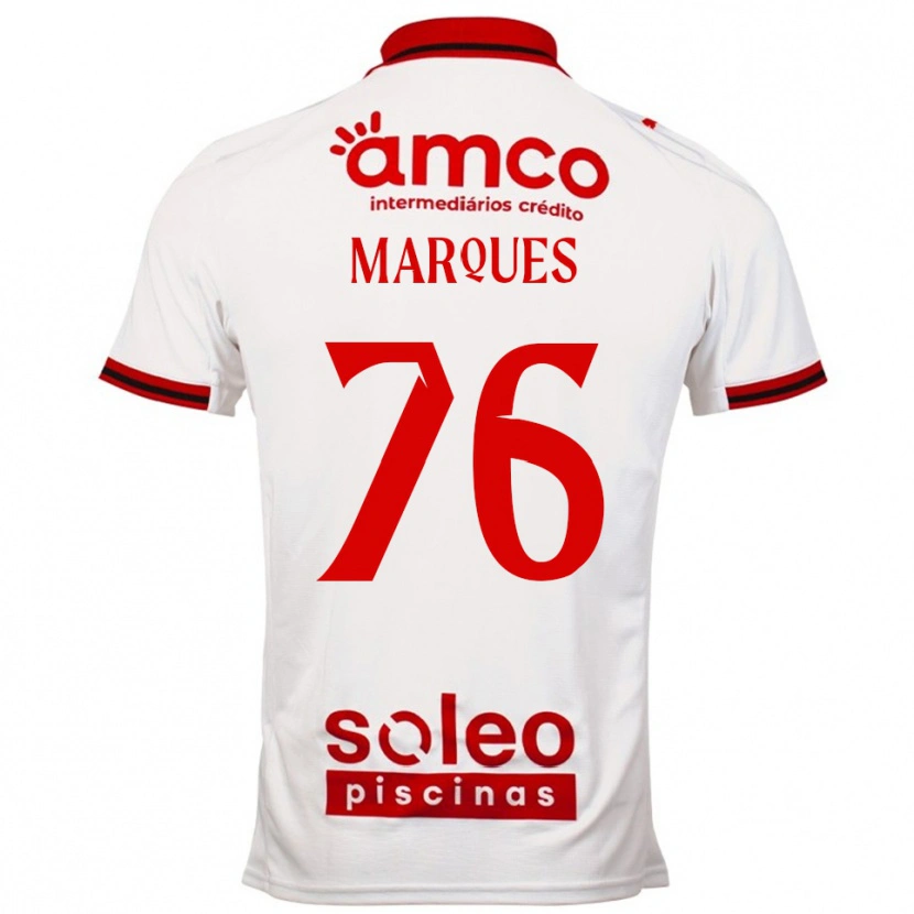 Danxen Kinder Tomás Marques #76 Weiß Rot Auswärtstrikot Trikot 2025/26 T-Shirt