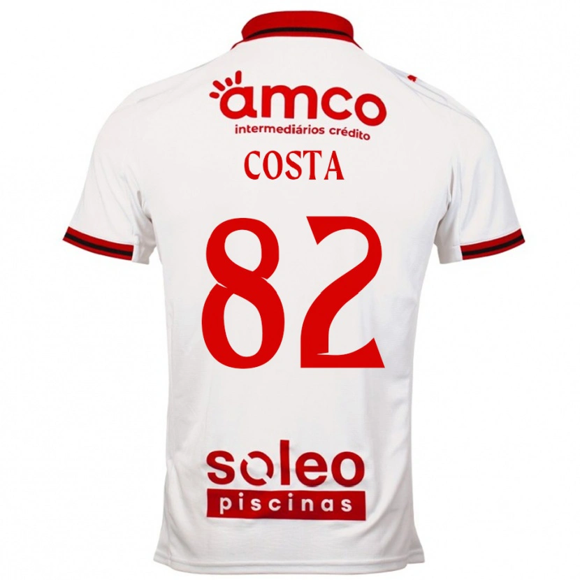 Danxen Kinder Gui Costa #82 Weiß Rot Auswärtstrikot Trikot 2025/26 T-Shirt