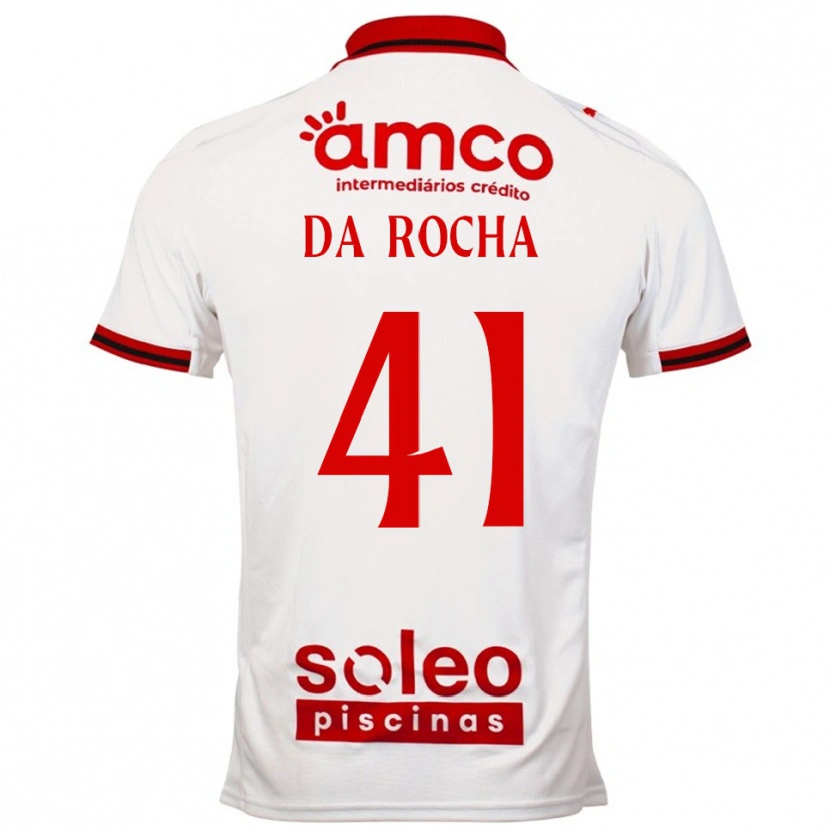 Danxen Kinder Yanis Da Rocha #41 Weiß Rot Auswärtstrikot Trikot 2025/26 T-Shirt