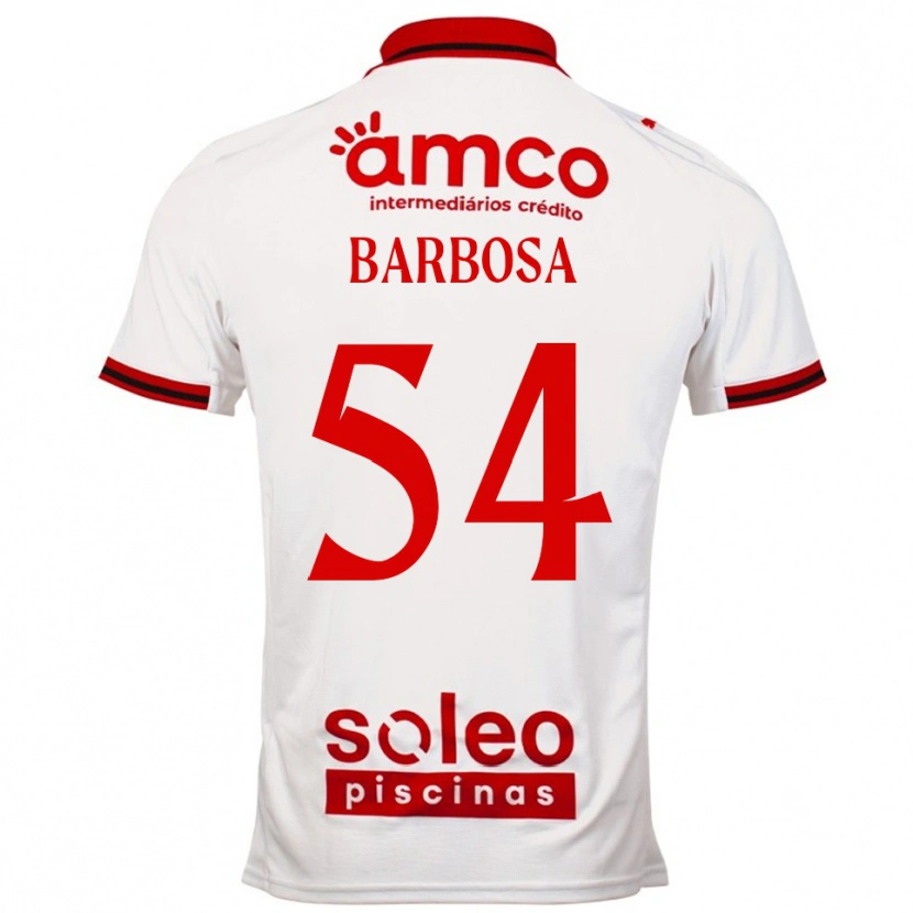Danxen Kinder Gui Barbosa #54 Weiß Rot Auswärtstrikot Trikot 2025/26 T-Shirt