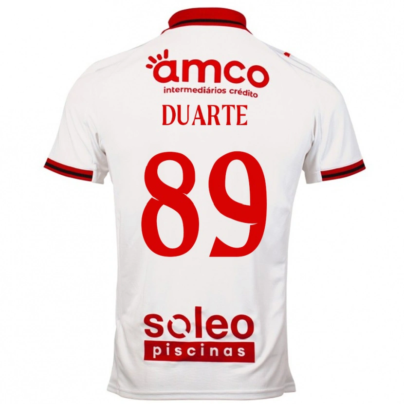 Danxen Kinder Afonso Duarte #89 Weiß Rot Auswärtstrikot Trikot 2025/26 T-Shirt