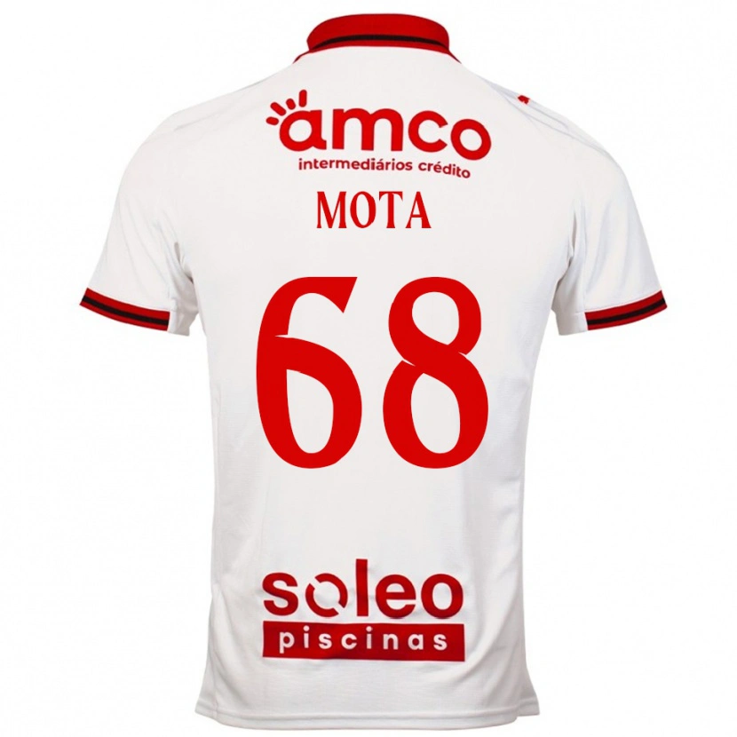 Danxen Kinder Edgar Mota #68 Weiß Rot Auswärtstrikot Trikot 2025/26 T-Shirt