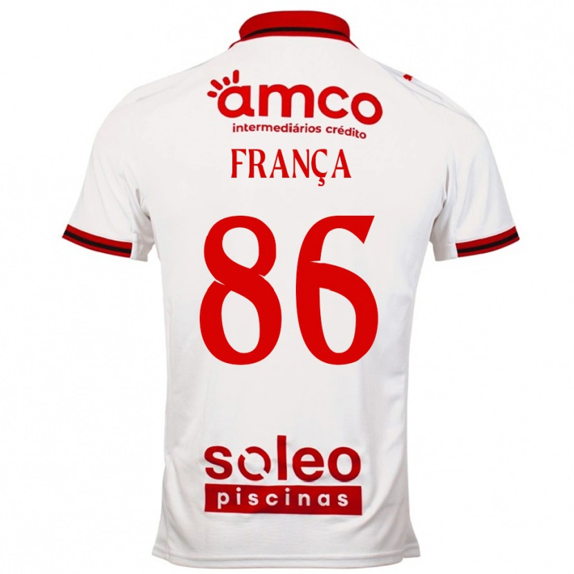 Danxen Kinder Francisco França #86 Weiß Rot Auswärtstrikot Trikot 2025/26 T-Shirt