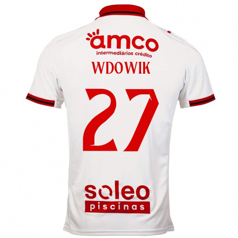 Danxen Kinder Bartlomiej Wdowik #27 Weiß Rot Auswärtstrikot Trikot 2025/26 T-Shirt