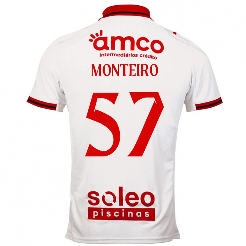 Danxen Kinder Jordan Monteiro #57 Weiß Rot Auswärtstrikot Trikot 2025/26 T-Shirt