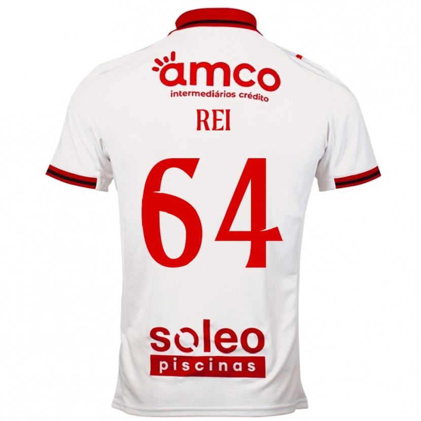 Danxen Kinder Ricardo Rei #64 Weiß Rot Auswärtstrikot Trikot 2025/26 T-Shirt