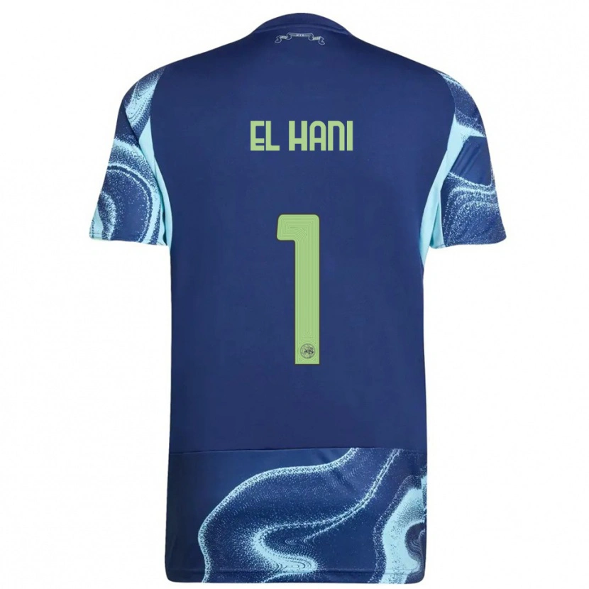 Danxen Kinder Aymean El Hani #1 Marine Himmelblau Auswärtstrikot Trikot 2025/26 T-Shirt