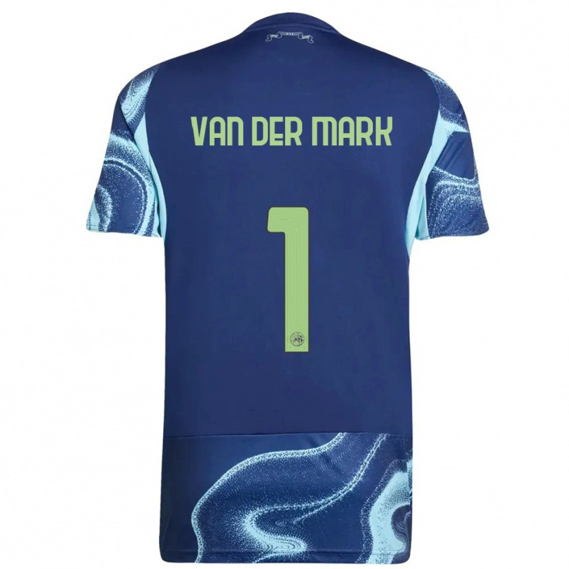 Danxen Kinder Jesper Van Der Mark #1 Marine Himmelblau Auswärtstrikot Trikot 2025/26 T-Shirt