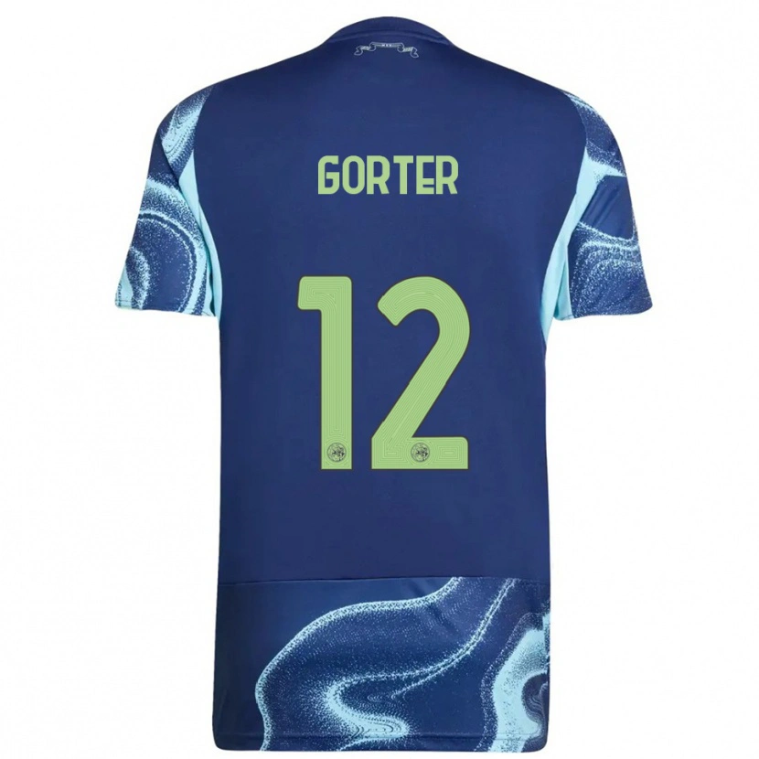 Danxen Kinder Jay Gorter #12 Marine Himmelblau Auswärtstrikot Trikot 2025/26 T-Shirt