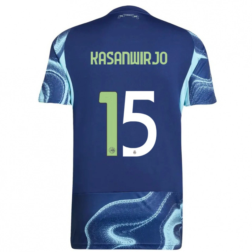 Danxen Kinder Kennynho Kasanwirjo #15 Marine Himmelblau Auswärtstrikot Trikot 2025/26 T-Shirt
