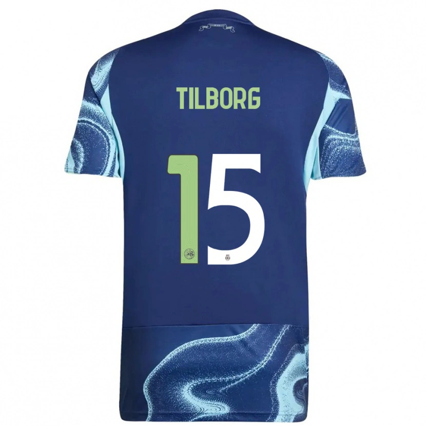 Danxen Kinder Sesynijo Tilborg #15 Marine Himmelblau Auswärtstrikot Trikot 2025/26 T-Shirt