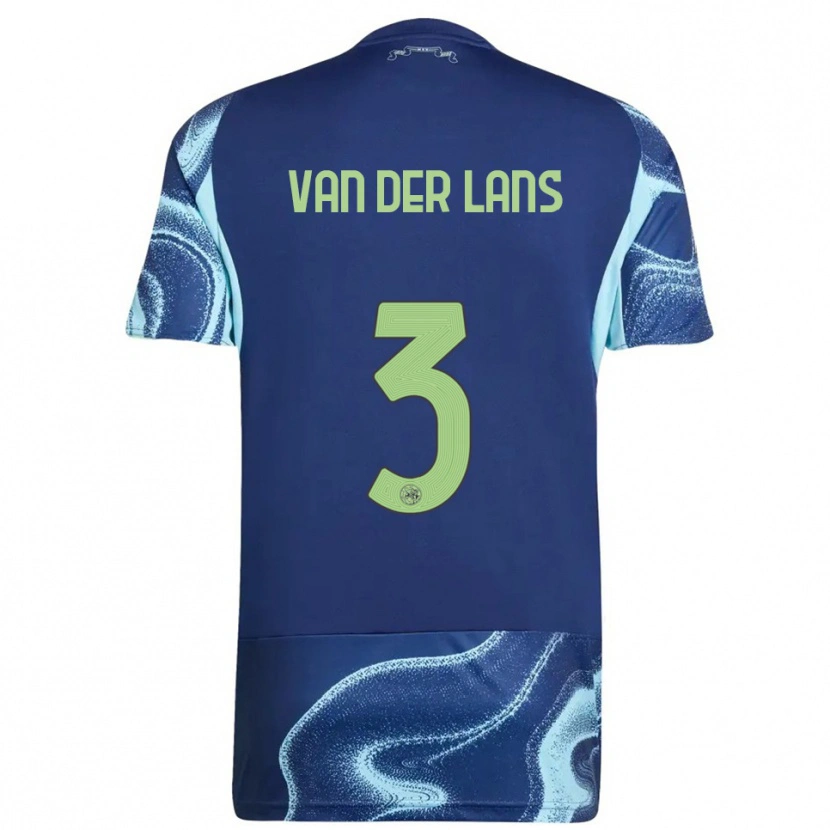 Danxen Kinder Mylo Van Der Lans #3 Marine Himmelblau Auswärtstrikot Trikot 2025/26 T-Shirt