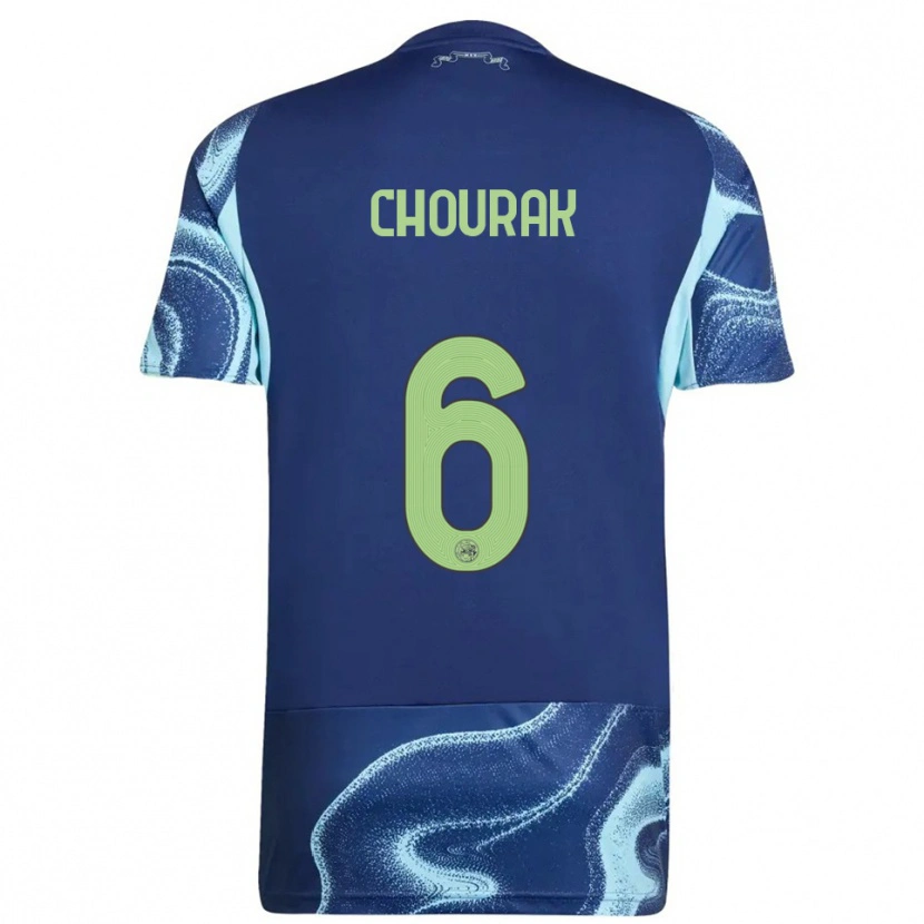 Danxen Kinder Nassef Chourak #6 Marine Himmelblau Auswärtstrikot Trikot 2025/26 T-Shirt