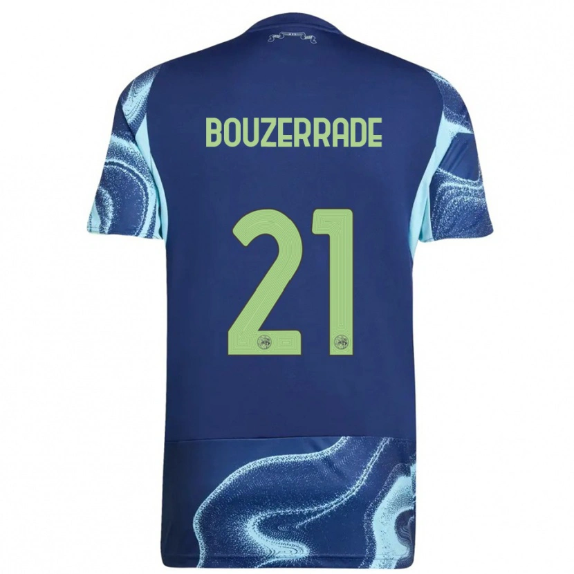 Danxen Kinder Zaina Bouzerrade #21 Marine Himmelblau Auswärtstrikot Trikot 2025/26 T-Shirt