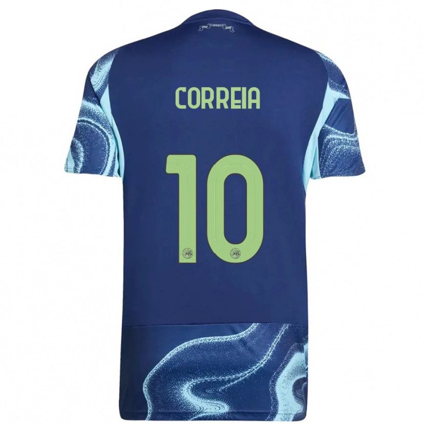 Danxen Kinder Tim Correia #10 Marine Himmelblau Auswärtstrikot Trikot 2025/26 T-Shirt