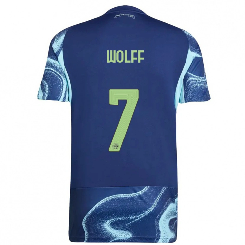 Danxen Kinder Kayden Wolff #7 Marine Himmelblau Auswärtstrikot Trikot 2025/26 T-Shirt