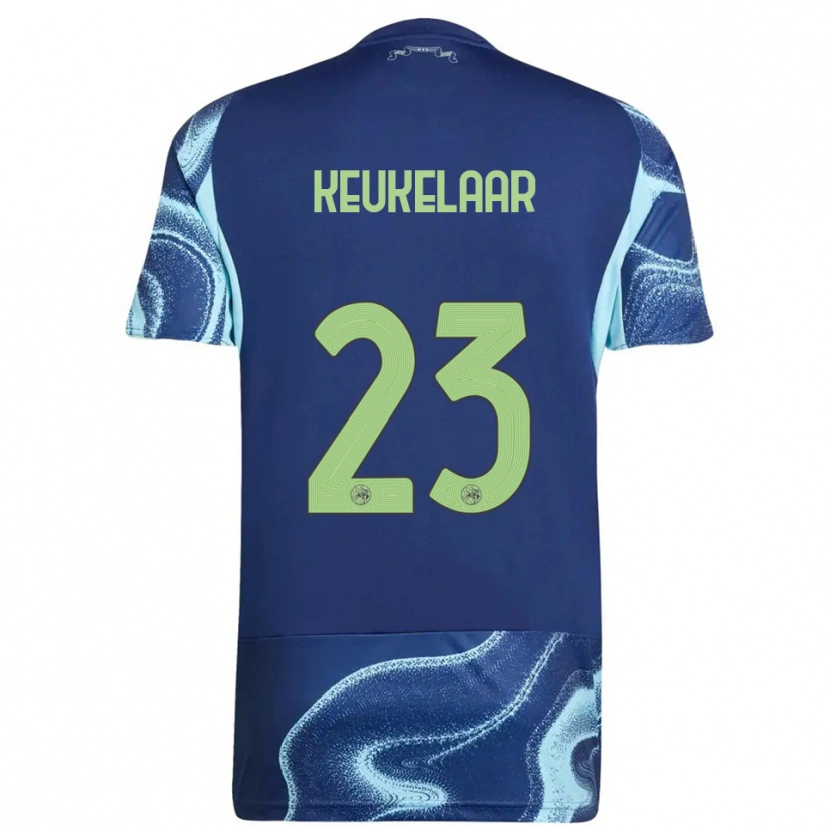 Danxen Kinder Lotte Keukelaar #23 Marine Himmelblau Auswärtstrikot Trikot 2025/26 T-Shirt