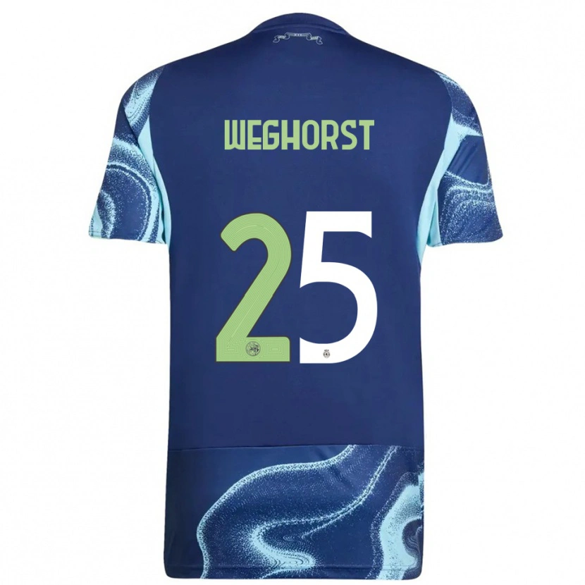 Danxen Kinder Wout Weghorst #25 Marine Himmelblau Auswärtstrikot Trikot 2025/26 T-Shirt