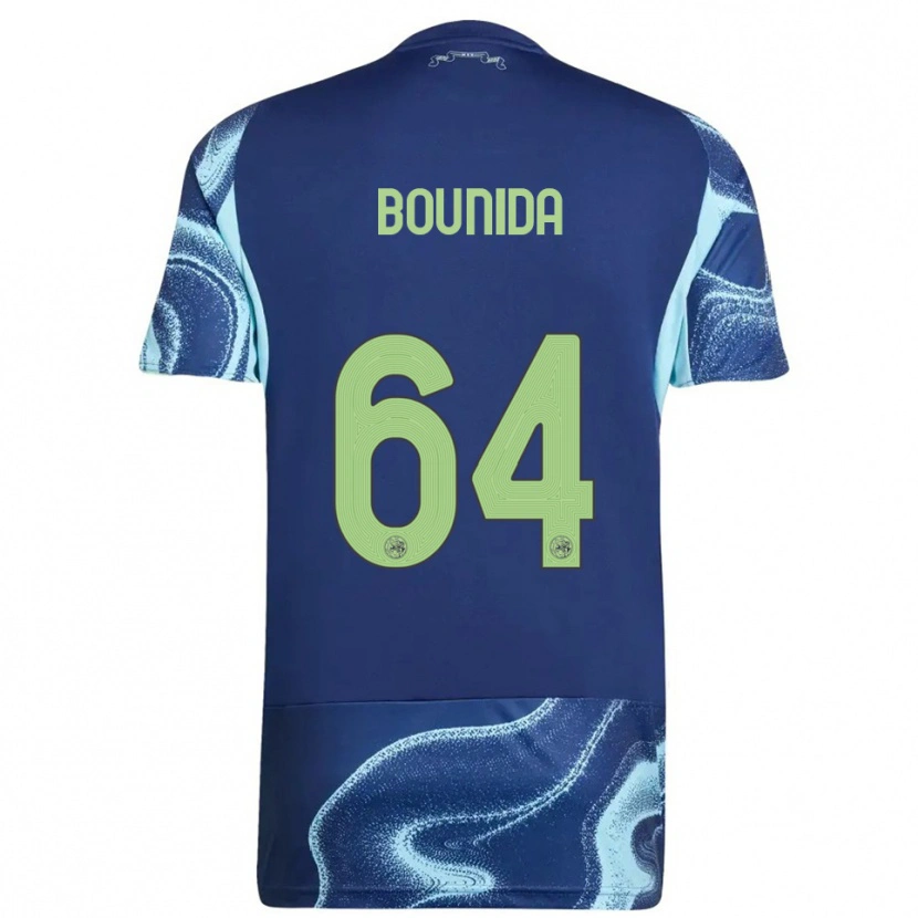 Danxen Kinder Rayane Bounida #64 Marine Himmelblau Auswärtstrikot Trikot 2025/26 T-Shirt