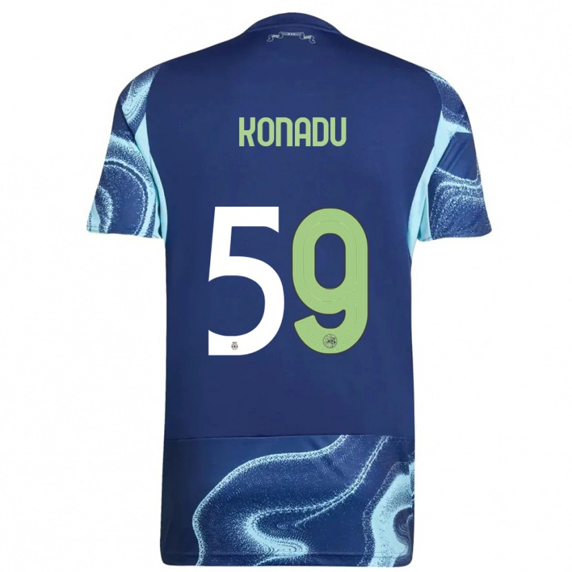 Danxen Kinder Don-Angelo Konadu #59 Marine Himmelblau Auswärtstrikot Trikot 2025/26 T-Shirt