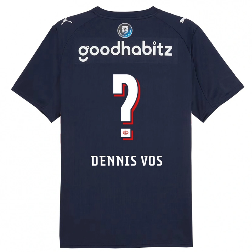 Danxen Kinder Dennis Vos #0 Marine Weiß Auswärtstrikot Trikot 2025/26 T-Shirt