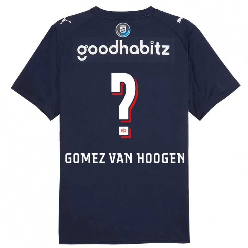 Danxen Kinder Samuel Gomez Van Hoogen #0 Marine Weiß Auswärtstrikot Trikot 2025/26 T-Shirt