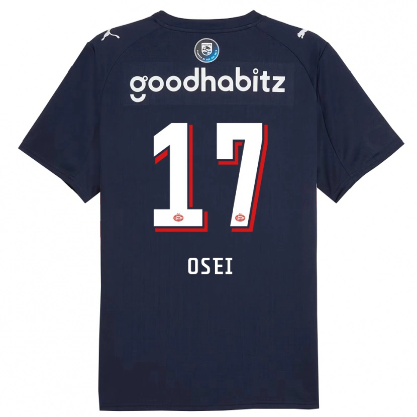 Danxen Kinder Micaiah Osei #17 Marine Weiß Auswärtstrikot Trikot 2025/26 T-Shirt
