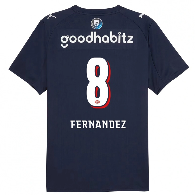 Danxen Kinder Noah Fernandez #8 Marine Weiß Auswärtstrikot Trikot 2025/26 T-Shirt