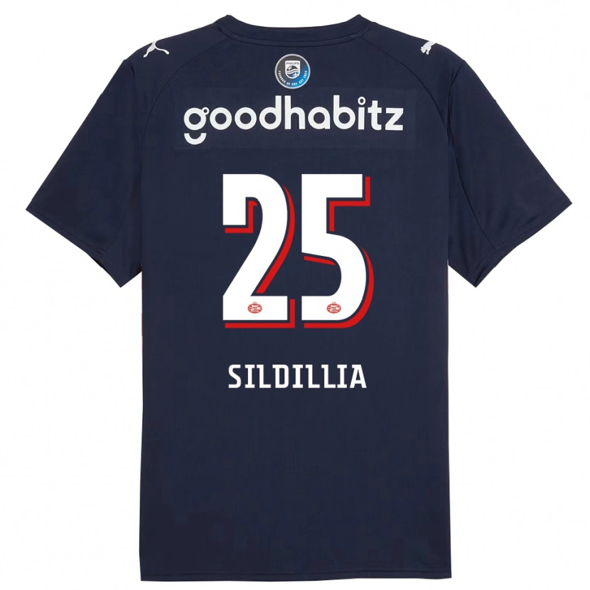 Danxen Kinder Kiliann Sildillia #25 Marine Weiß Auswärtstrikot Trikot 2025/26 T-Shirt