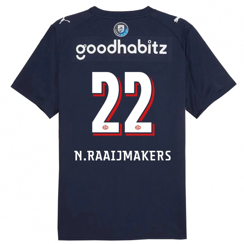 Danxen Kinder Niels Raaijmakers #22 Marine Weiß Auswärtstrikot Trikot 2025/26 T-Shirt